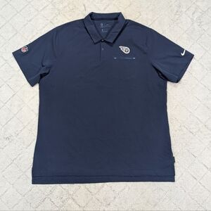 Nike Shirt Mens XXL Blue Tennessee Titans Performance Sideline Polo NFL